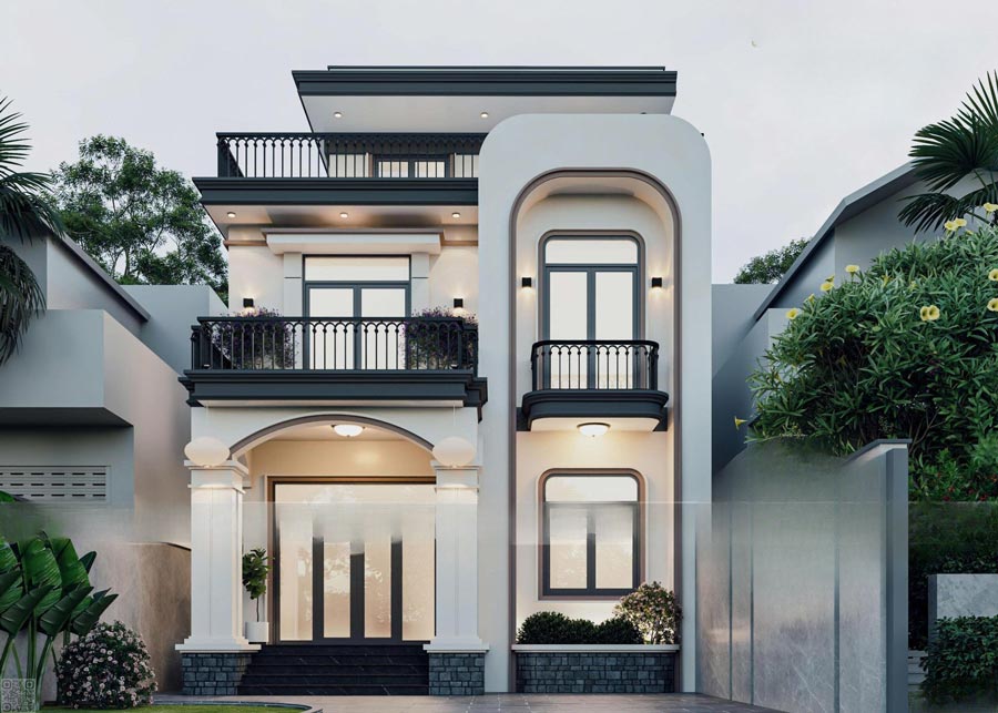 Mẫu biệt thự 2,5 tầng mini