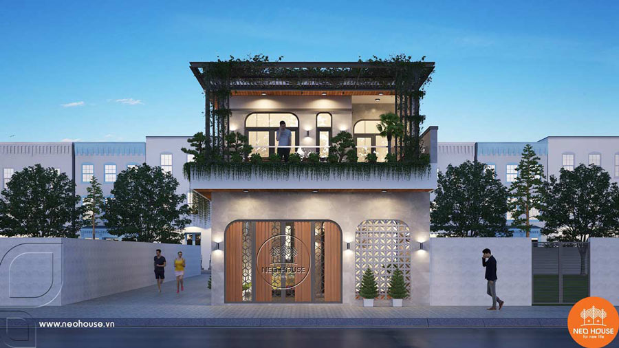 Biệt thự 2 tầng 300m2 thiết kế hiện đại tối giản