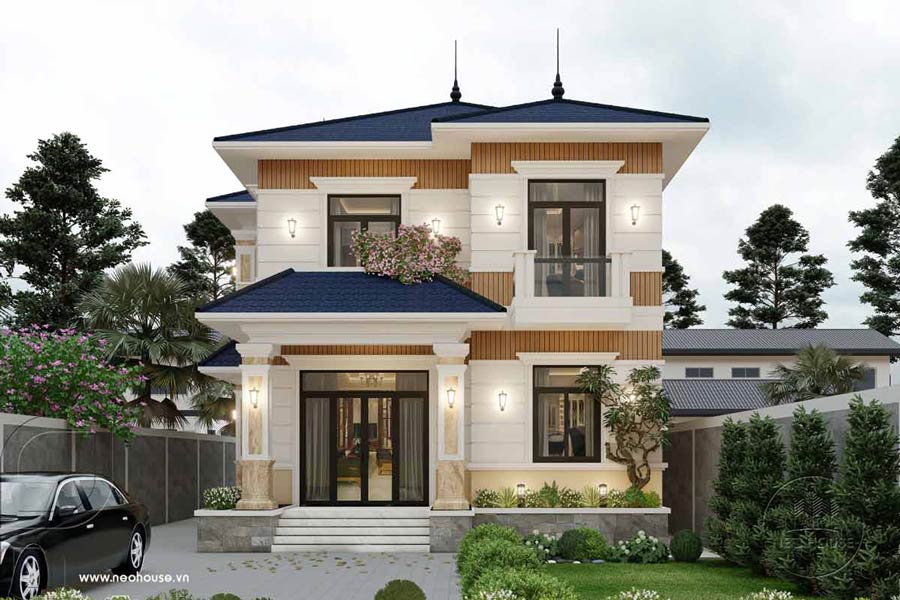 Biệt thự 2 tầng 300m2 phong cách Tân cổ điển