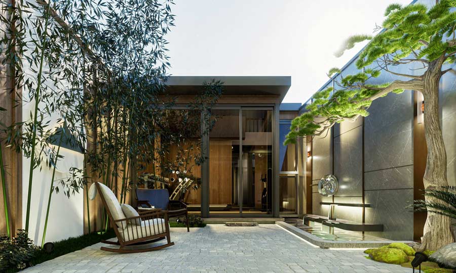 Mẫu thiết kế biệt thự mini 1 tầng tối giản đẹp