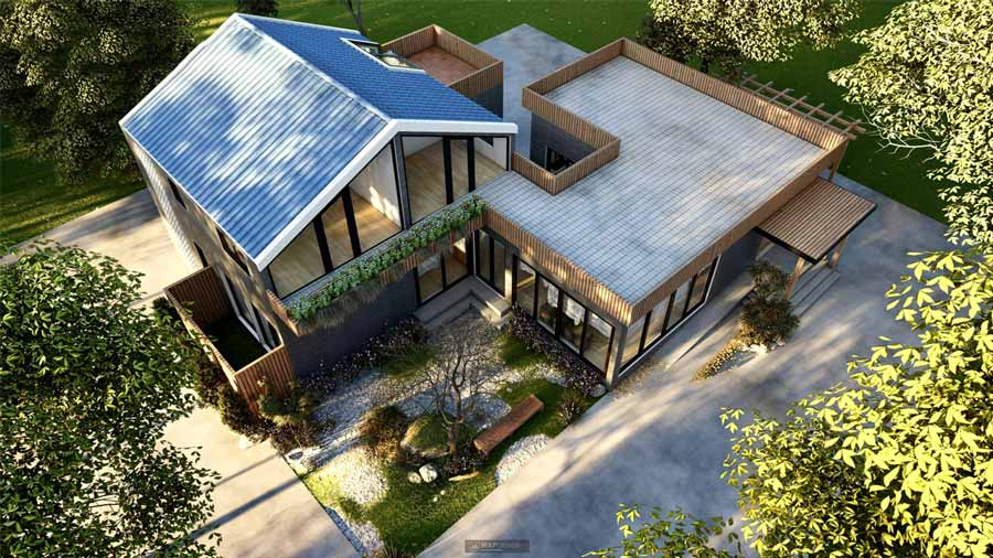 Thiết kế và phân bổ bố cục sân vườn khoa học