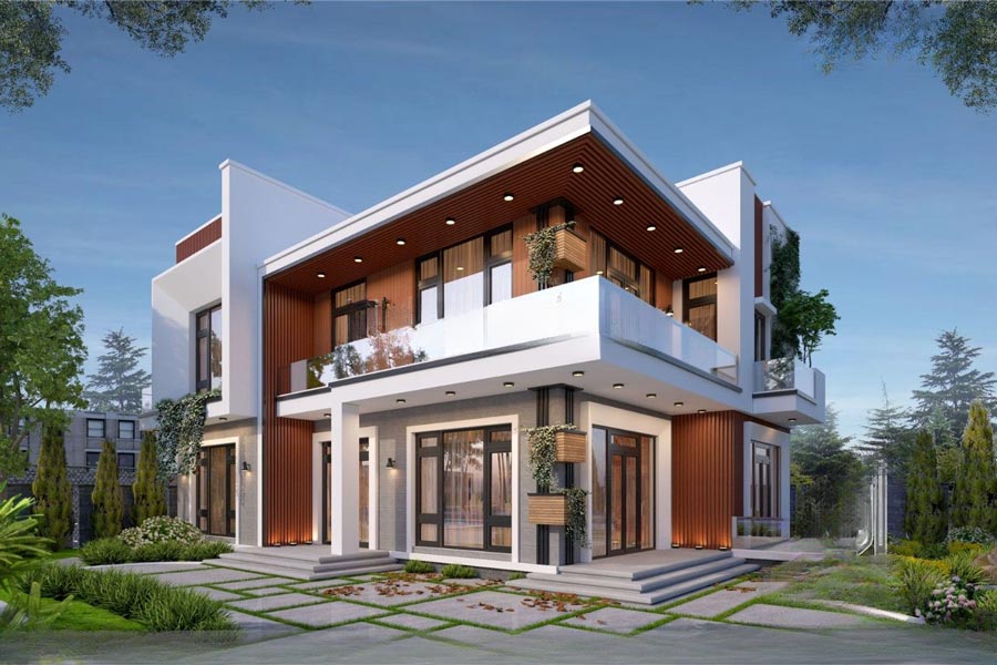 Thiết kế sân vườn, cảnh quan hài hòa tổng thể