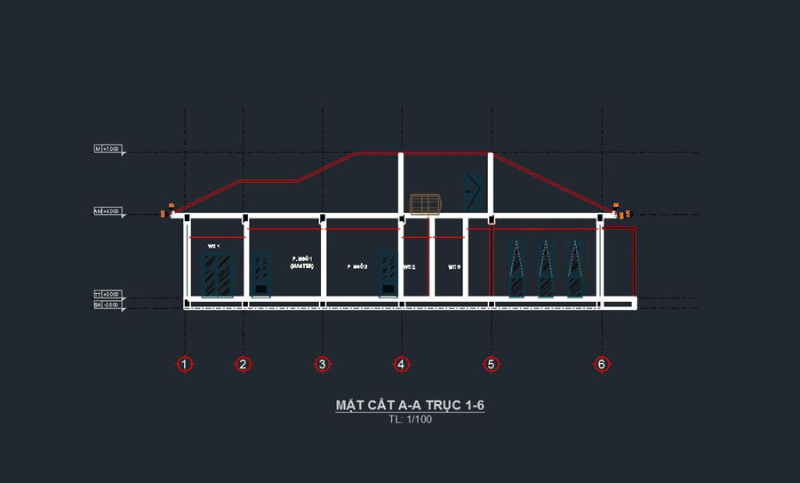 File CAD biệt thự sân vườn 1 tầng