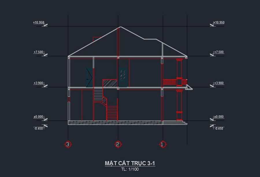 File CAD biệt thự sân vườn diện tích lớn trên 500m2