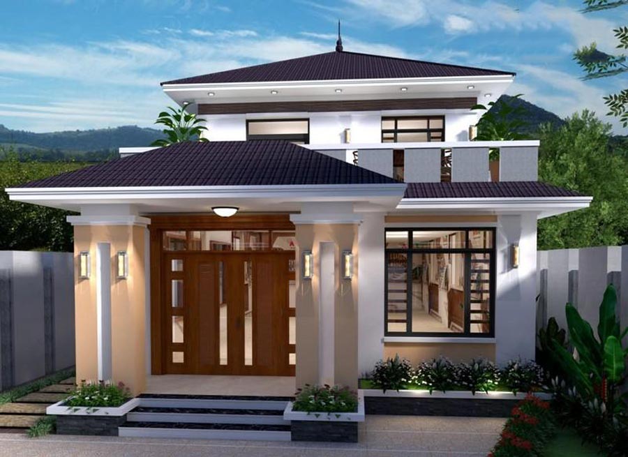 Mẫu nhà 1.5 tầng có 3 phòng ngủ