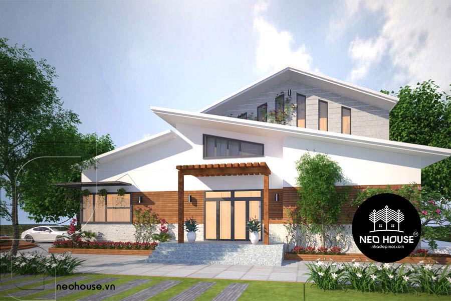 Mẫu nhà 1.5 tầng có 3 phòng ngủ