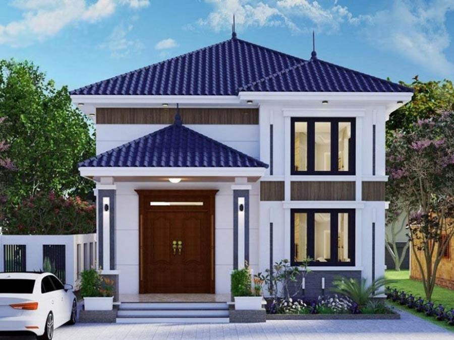 Thiết kế nhà 1.5 tầng 4 phòng ngủ