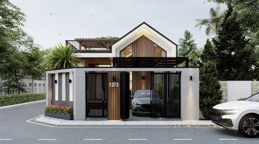 Mẫu nhà biệt thự 1 5 tầng có 5 phòng ngủ