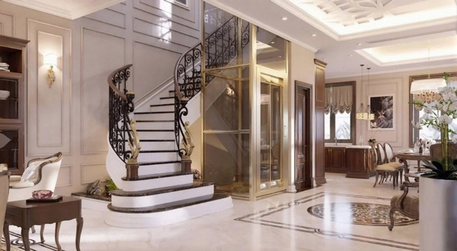Biệt thự 3 tầng có thang máy là gì?
