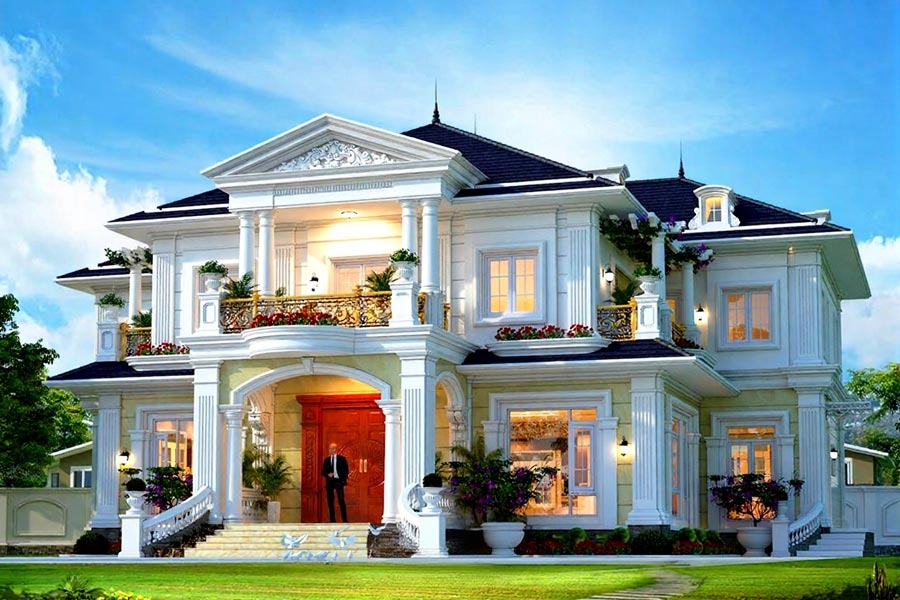 Mẫu biệt thự lâu đài 2 tầng 5 phòng ngủ