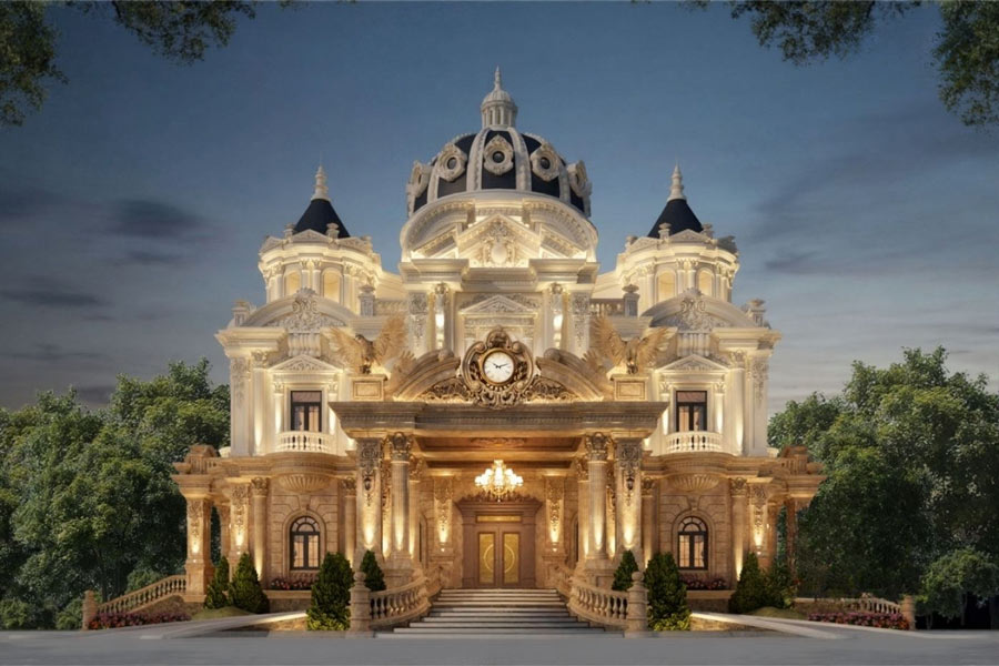 Biệt thự lâu đài 2 tầng cổ điển Pháp