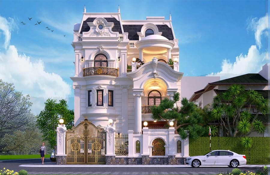 Biệt thự mini tân cổ điển 6 phòng ngủ