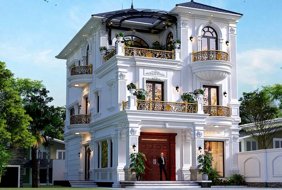 Biệt thự mini tân cổ điển 6 phòng ngủ