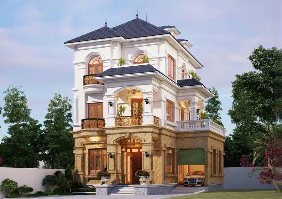 Biệt thự mini tân cổ điển 6 phòng ngủ