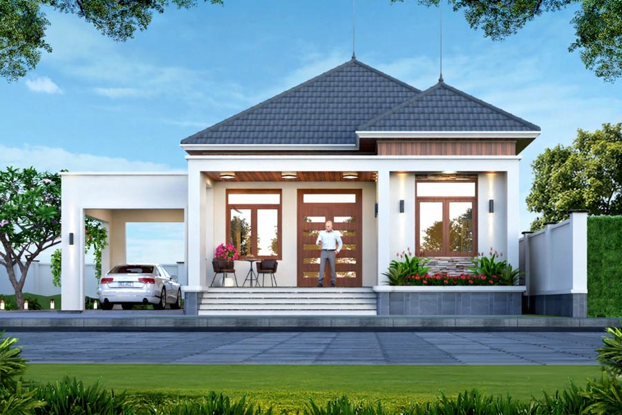 Biệt thự nhà vườn mini cấp 4 100m2