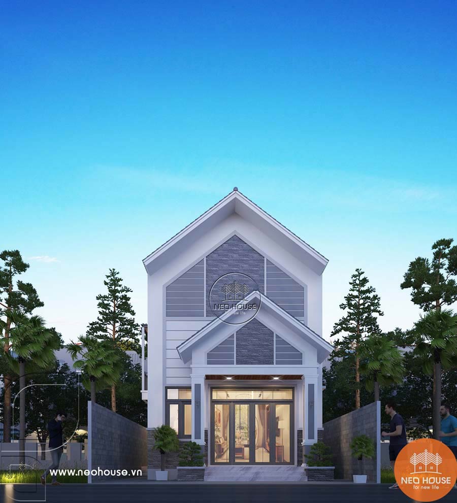 Thiết kế nhà biệt thự mini cấp 4 có gác lửng