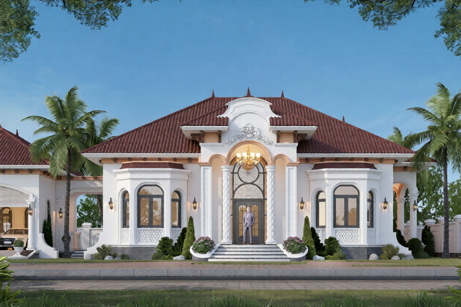 Mẫu nhà biệt thự mini Địa Trung Hải cấp 4