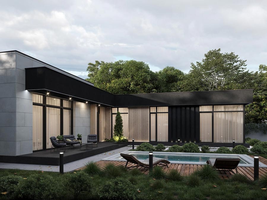 Mẫu biệt thự mini cấp 4 thiết kế tối giản