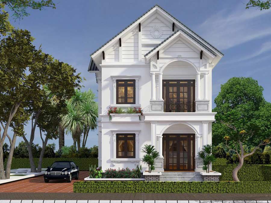 Mẫu biệt thự mini mái Thái đẹp ở nông thôn