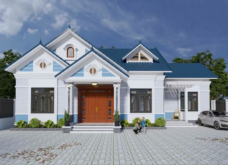 Mẫu biệt thự mini mái Thái đẹp ở nông thôn