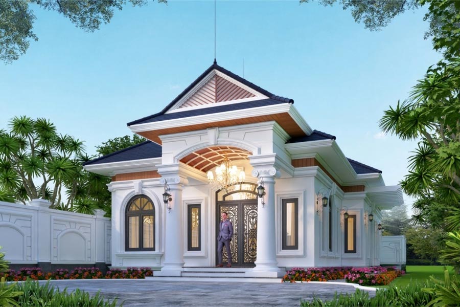 Biệt thự mini tân cổ điển 1 tầng