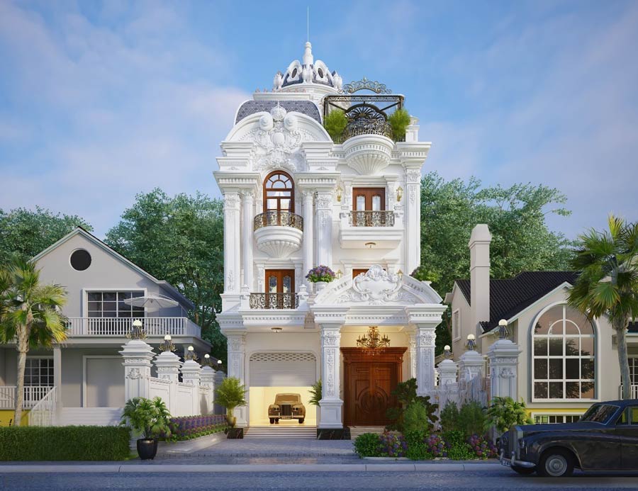 Biệt thự mini tân cổ điển 3 tầng