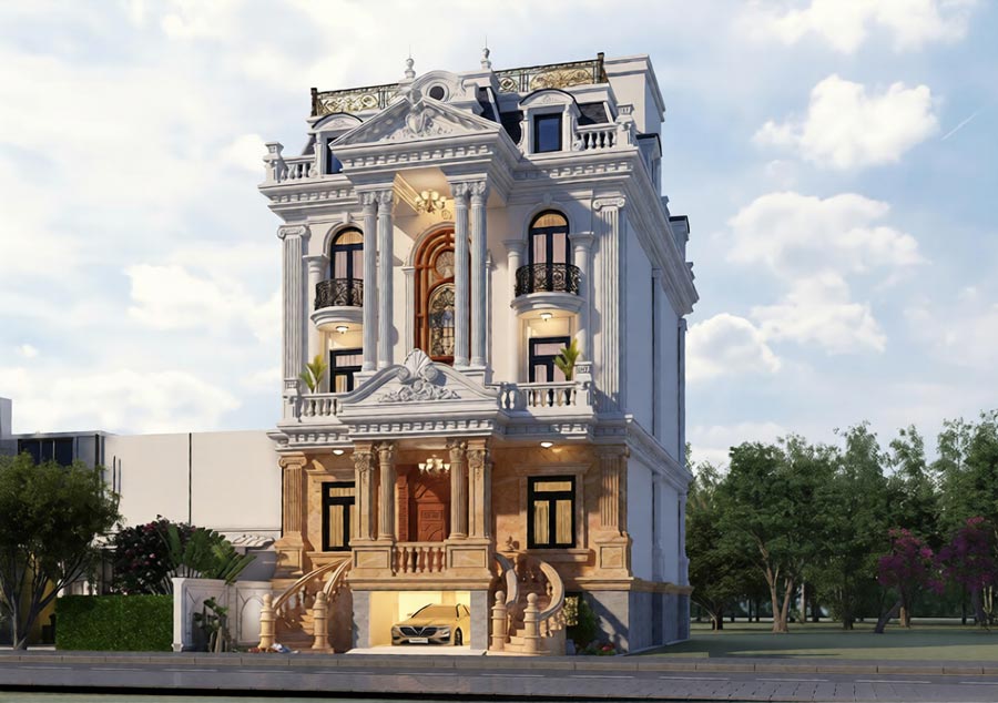 Biệt thự mini tân cổ điển có hồ bơi