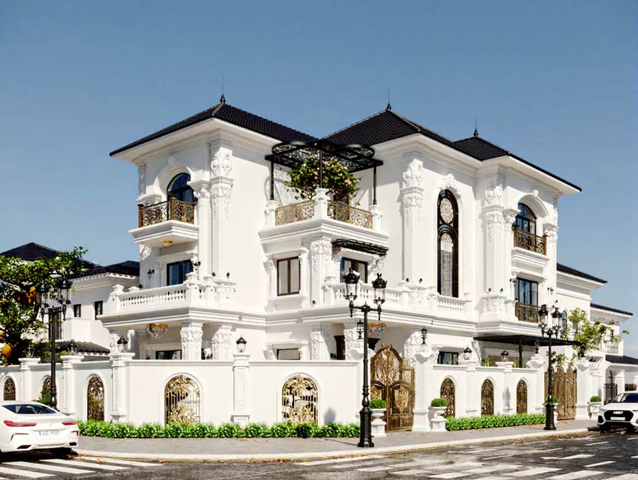 Biệt thự nhà vườn 3 tầng có thang máy