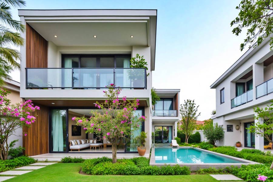 Mẫu nhà biệt thự vườn 500m2 có hồ bơi