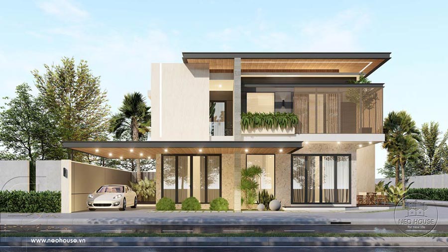 Thiết kế nhà vườn 500m2 phong cách hiện đại