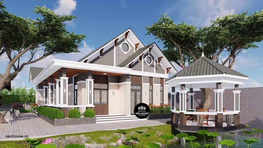 Mẫu biệt thự vườn 500m2 mái Thái