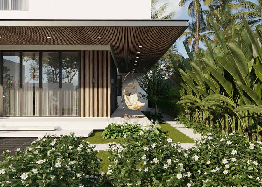 Thiết kế biệt thự nhà vườn 500m2 phong cách nhiệt đới