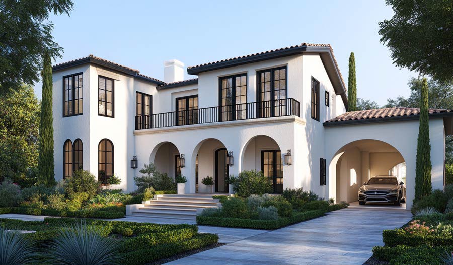 Thiết kế nhà vườn châu Âu 2 tầng