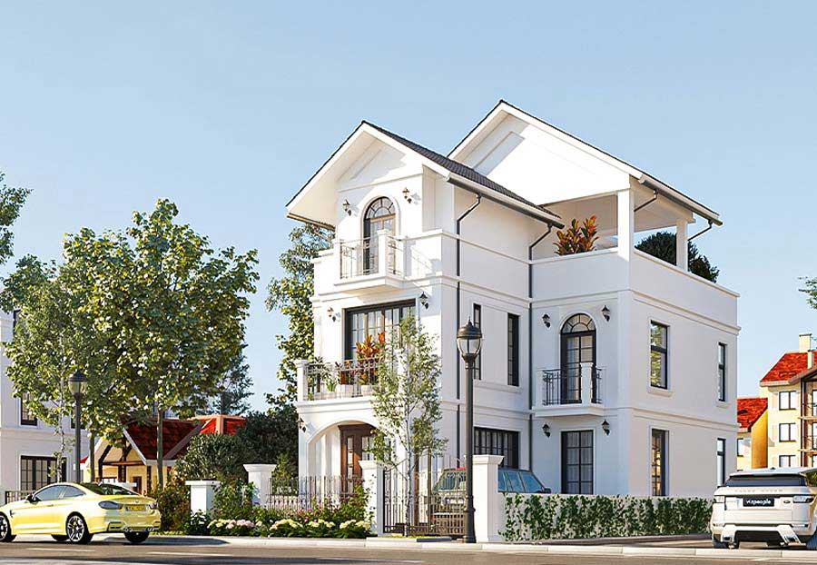 Thiết kế nhà vườn châu Âu kiểu mái Thái