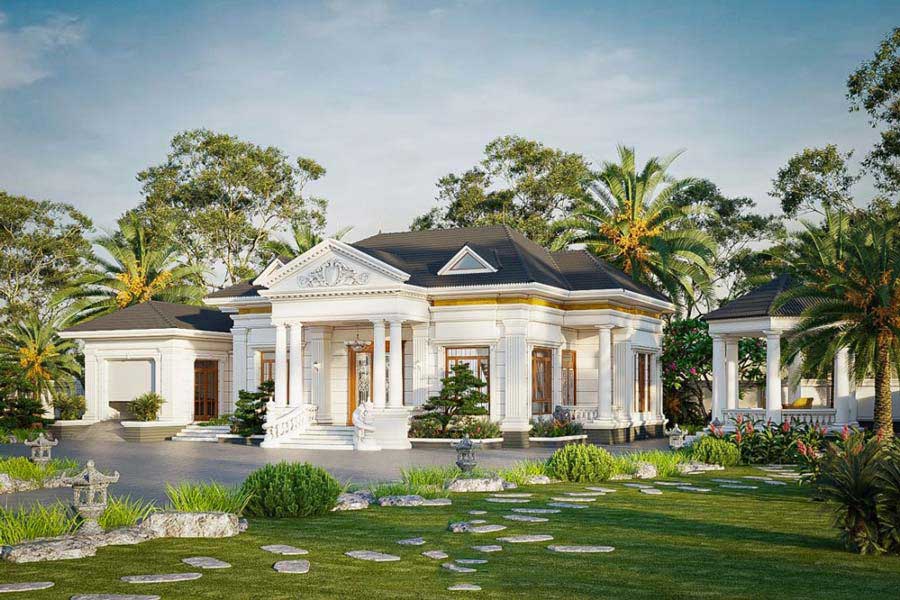 Thiết kế nhà vườn châu Âu nghỉ dưỡng