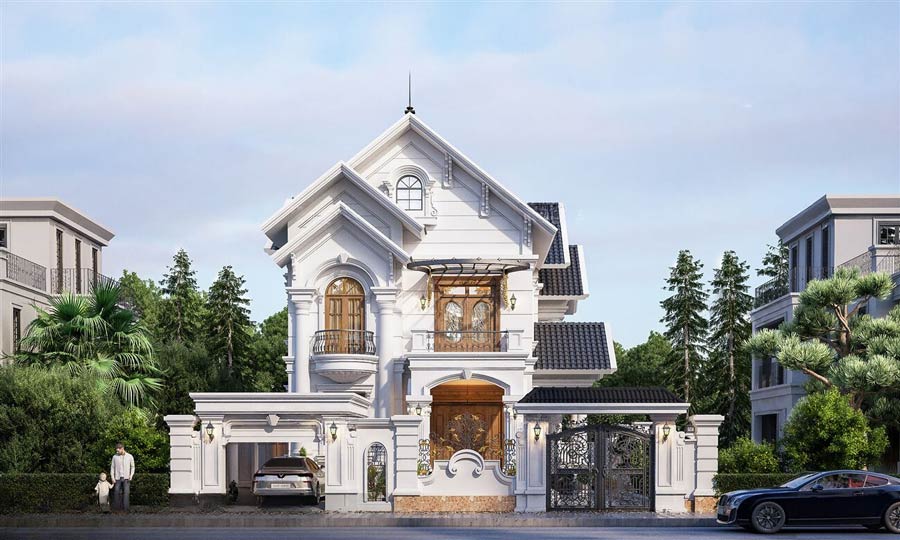 Biệt thự phố mini mái Thái thiết kế tối ưu