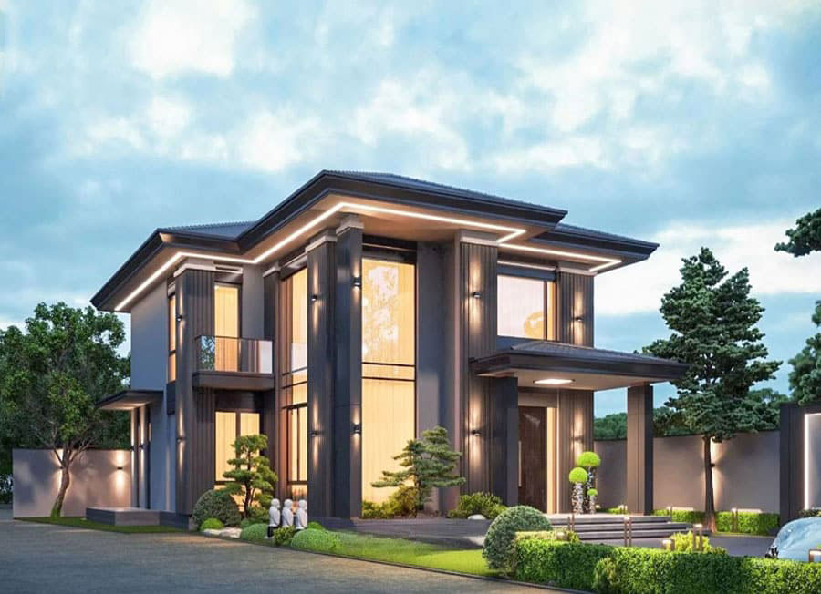 Mẫu nhà vườn kiểu Nhật diện tích 100m2