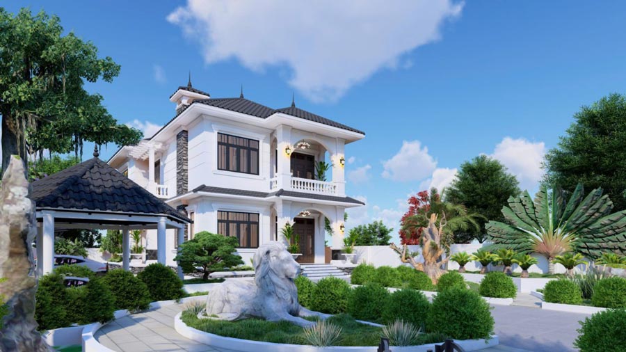 Biệt thự sân vườn 300m2 kiểu Nhật