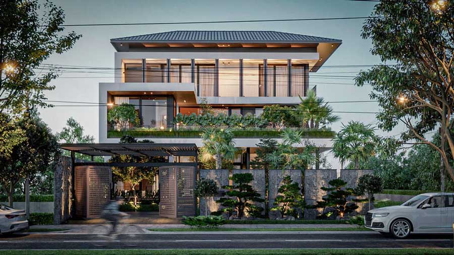 Biệt thự kiểu Nhật hiện đại