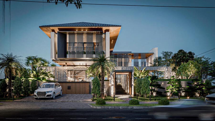 Biệt thự kiểu Nhật hiện đại