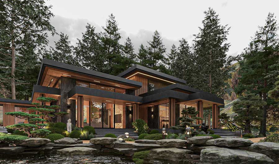 Mẫu nhà vườn kiểu Nhật Bản phong cách thiền