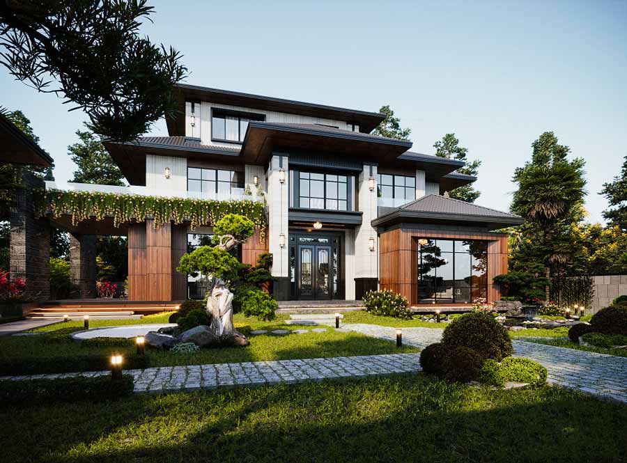 Mẫu nhà vườn kiểu Nhật Bản phong cách thiền