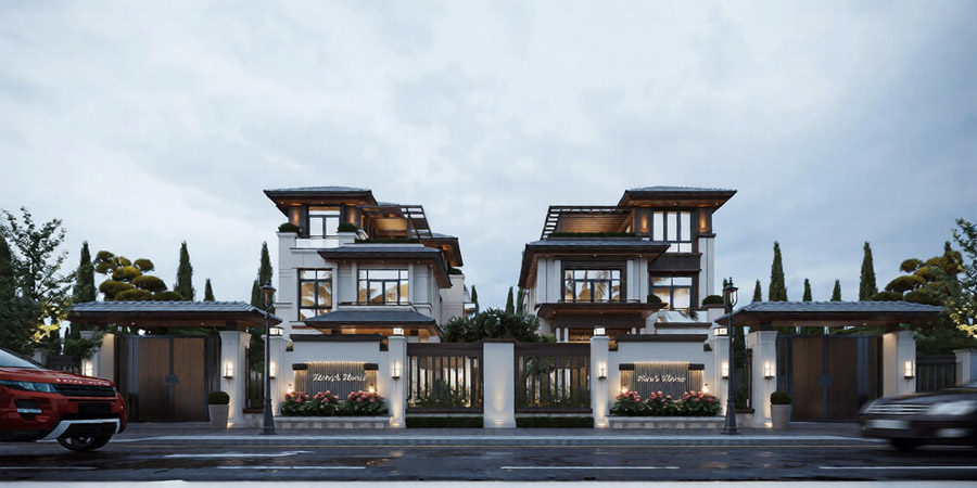 Đặc điểm kiến trúc tạo nên mặt bằng biệt thự song lập