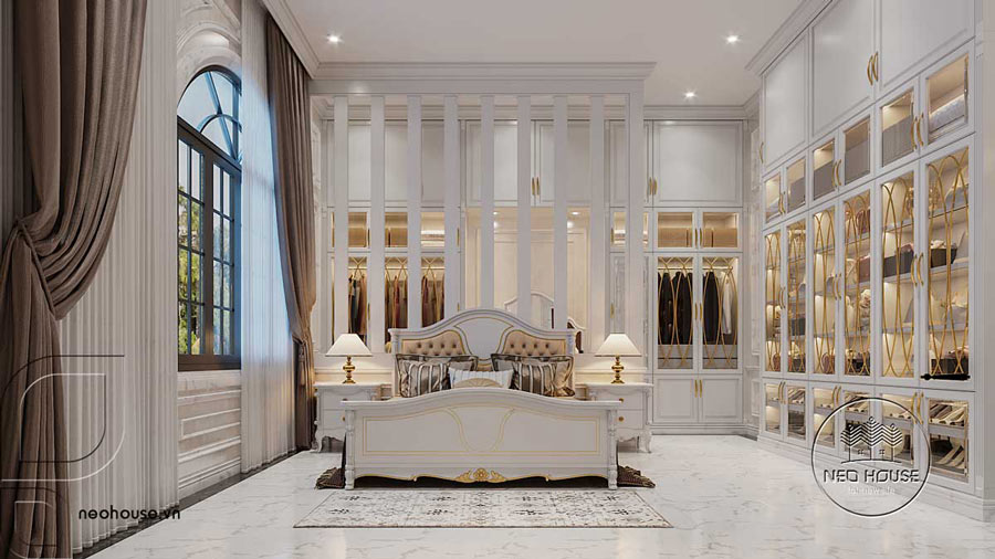 Dự án: Thiết kế biệt thự 3 tầng tân cổ điển 13x16m mái Nhật tại Tiền Giang