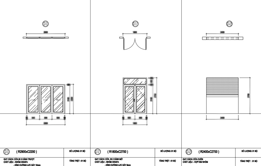 Hồ sơ thiết kế kỹ thuật thi công biệt thự 3 tầng 7x16m tân cổ điển