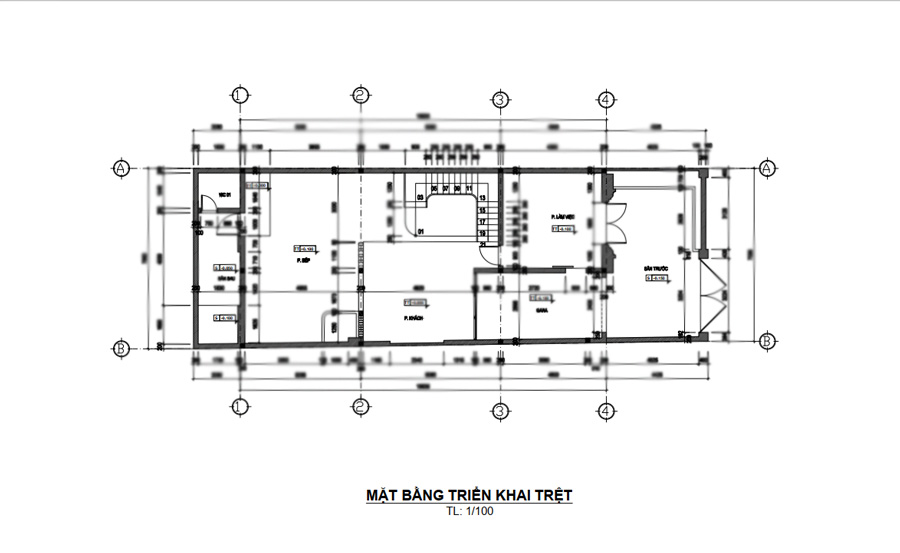 Hồ sơ thiết kế kỹ thuật thi công biệt thự 3 tầng 7x16m tân cổ điển