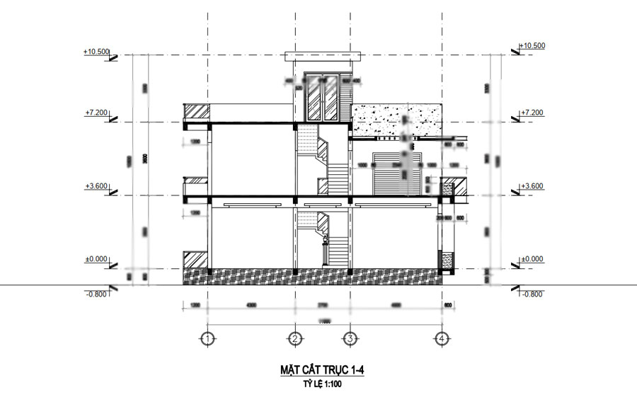 Hồ sơ thiết kế kỹ thuật thi công biệt thự 3 tầng hiện đại 8x12m