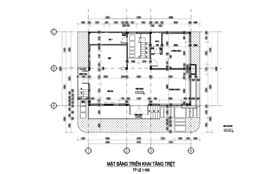 Hồ sơ thiết kế kỹ thuật thi công biệt thự 3 tầng hiện đại 8x12m