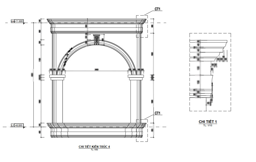 Hồ sơ thiết kế kỹ thuật thi công biệt thự 3 tầng kiểu Pháp 10x19m