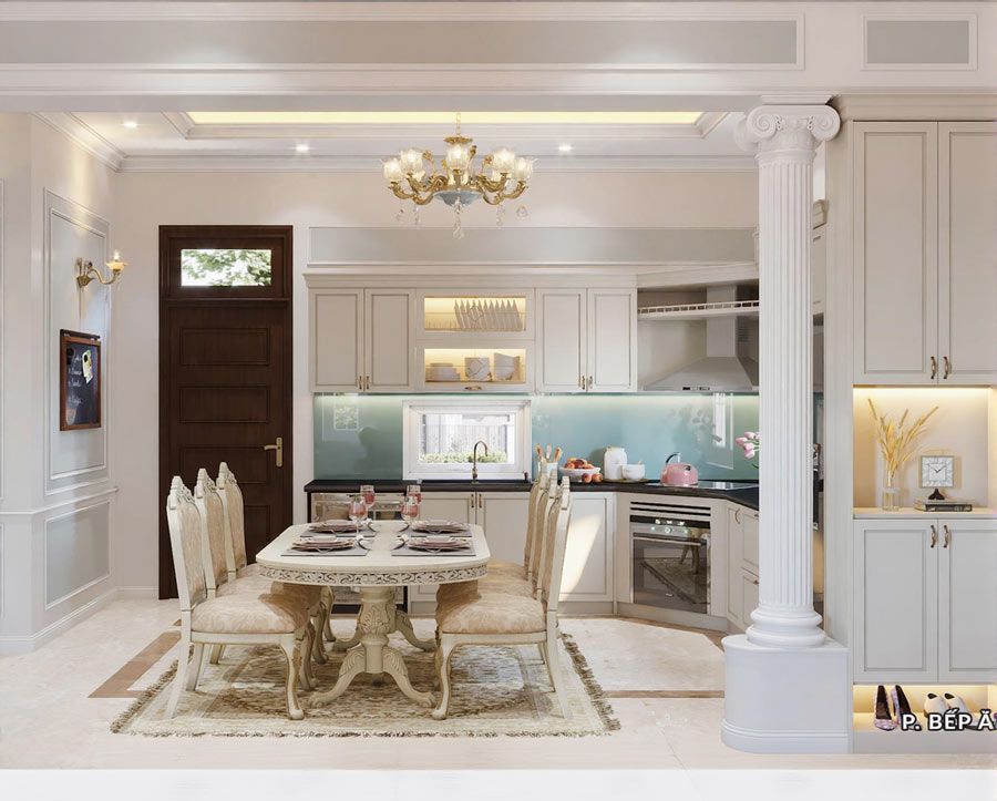 Thiết kế mặt bằng biệt thự song lập tân cổ điển